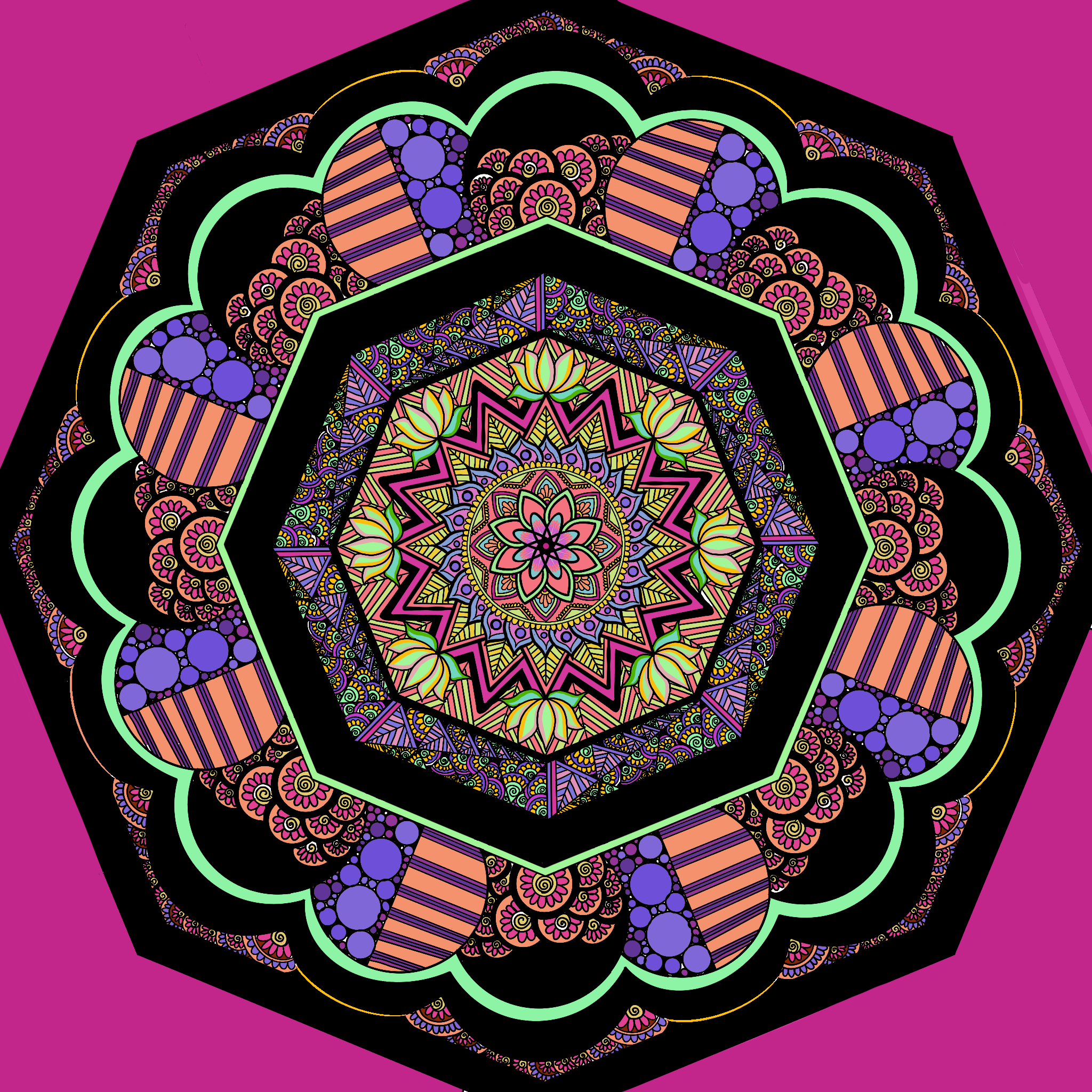 Intricate Octagonal Mandala